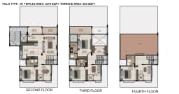 VILLA TYPE-H1 TRIPLEX AREA-3275 SQFT. TERRACE AREA-520 SQFT